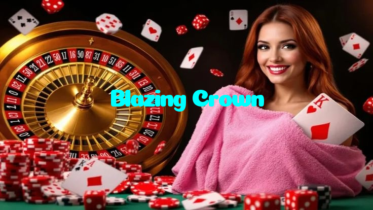 Blazing Crown casino presented on mobile device in Pakistan with slots and live games